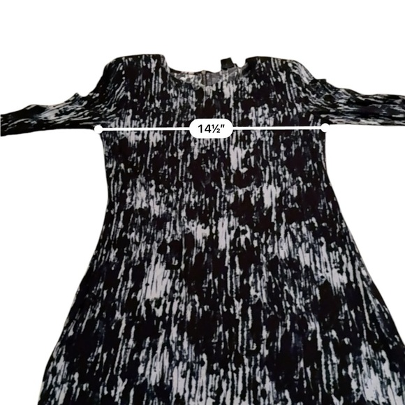 Theory Madelina Storm Cloud Long Sleeve Abstract Print Mini Sheath Dress Sz 4 - Picture 7 of 9